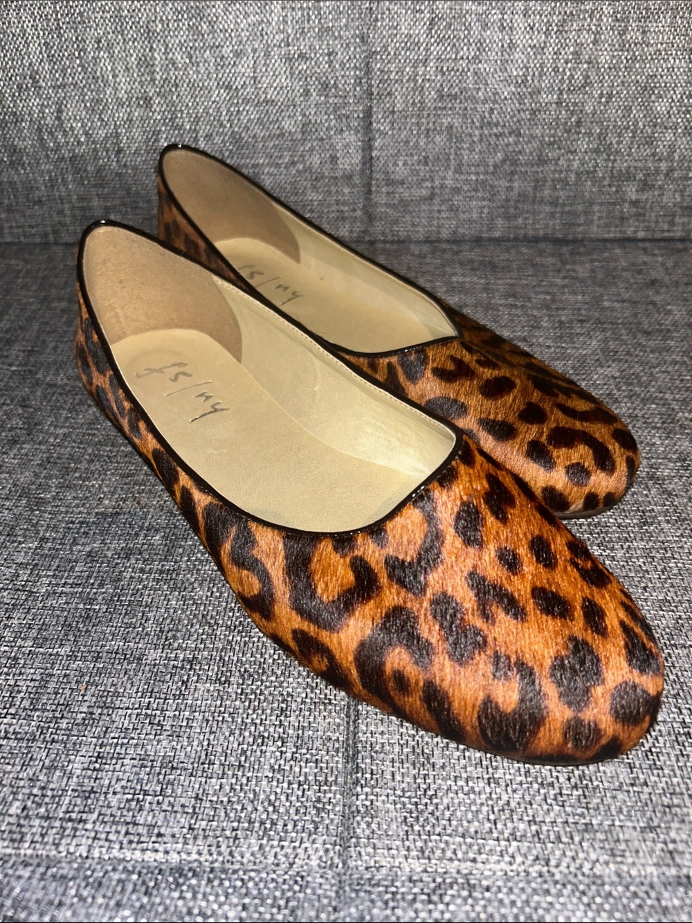 NEW - French Sole Leopard Print Ballet Flats - Brown & Black